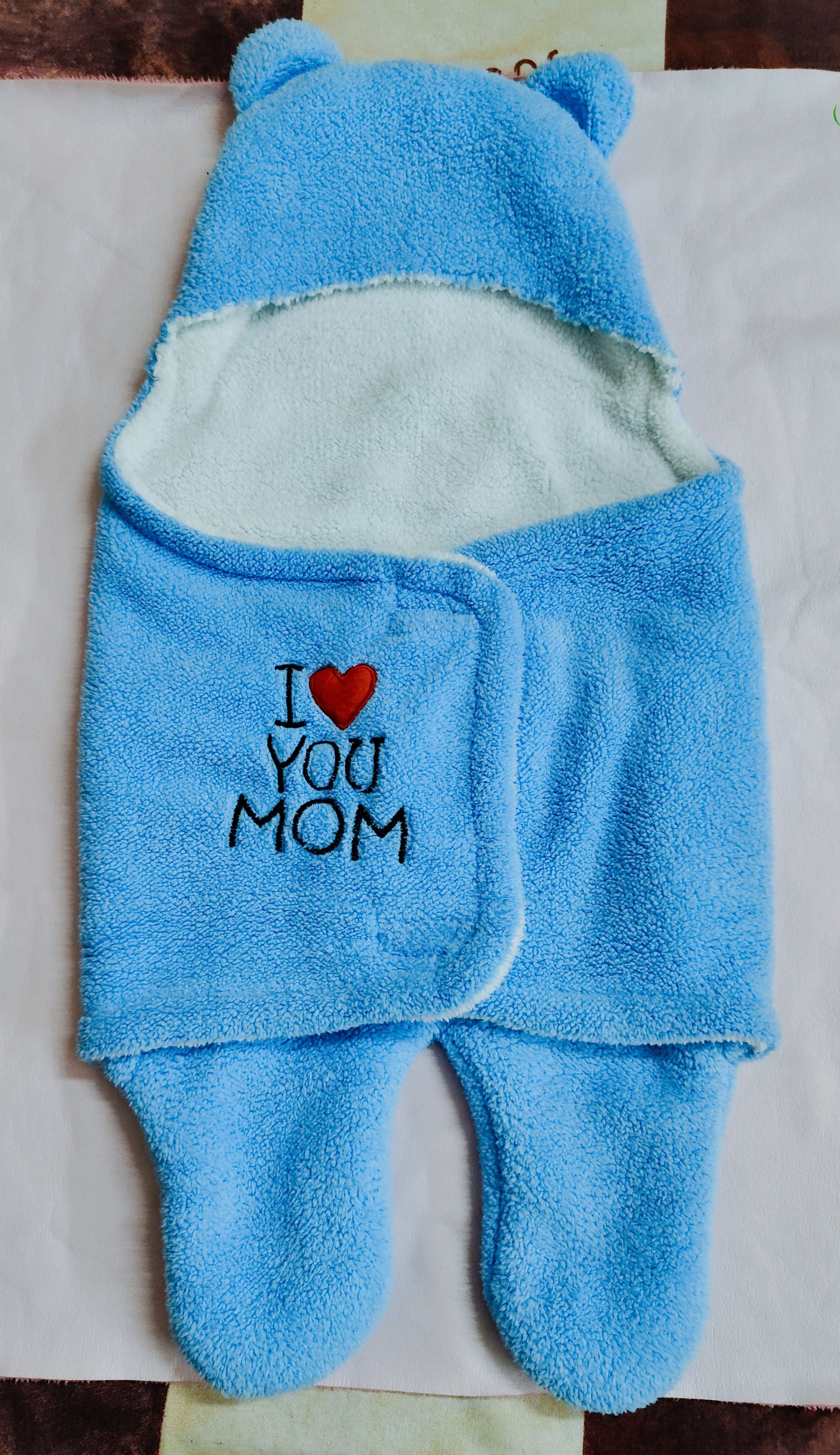 BRANDONN I love Mom & Dad Winter Swadles/Baby Wrapper Combo