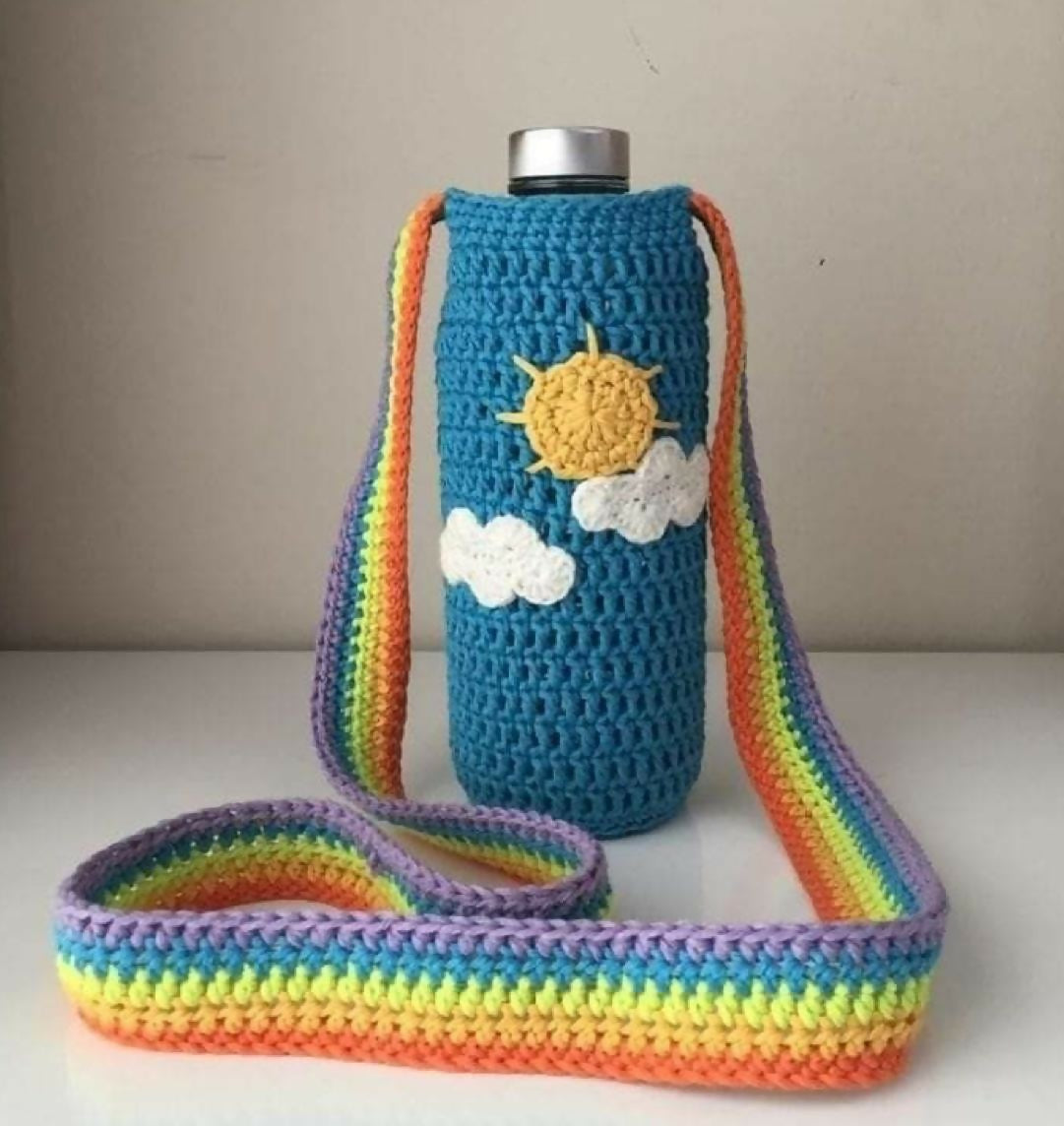 Buy Crochet Handmade Bottle Covers – cozy, cute protection for bottles.