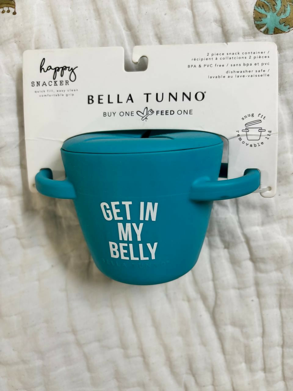 BELLA TUNNO Snack Cup with Lid – Safe, Spill-Proof & Travel-Friendly Baby Snack Container