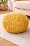 Knitted Cotton Heavy Pouf Stool – Premium Handcrafted Seating & Decor Accent