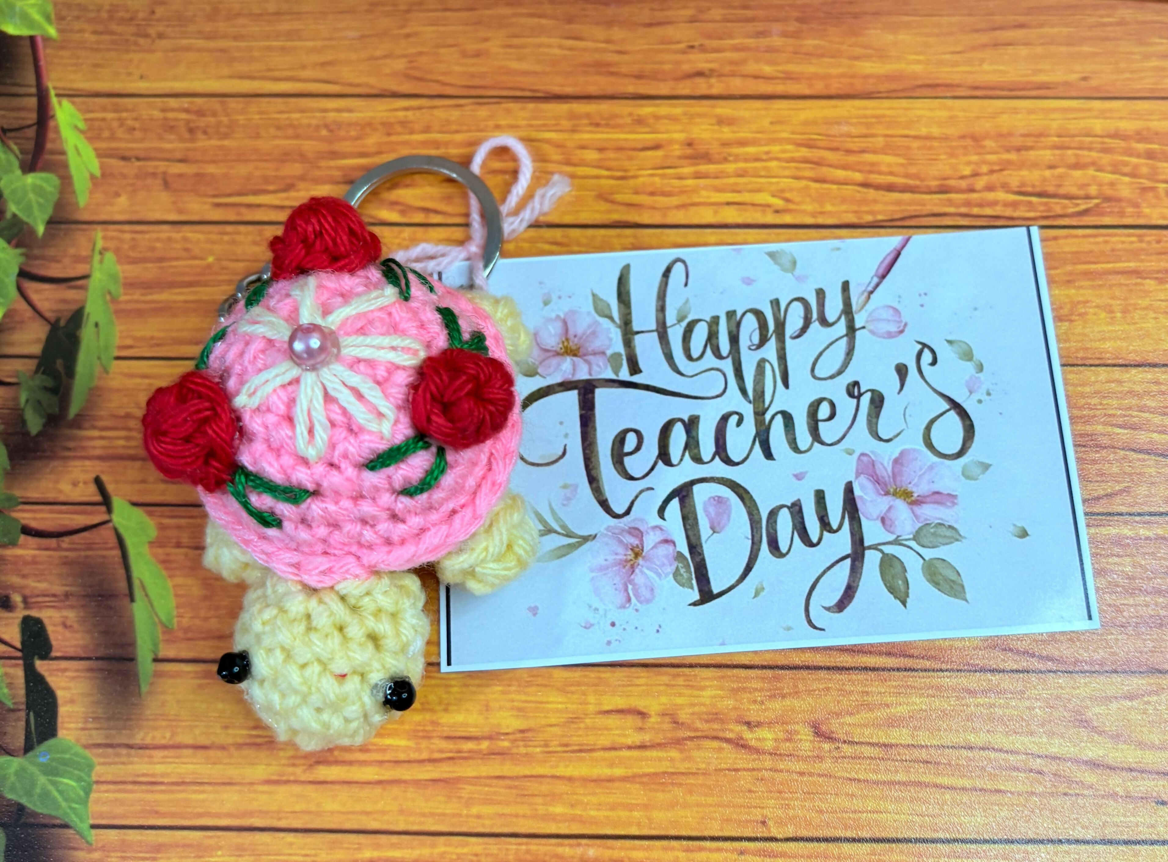 Give a unique, personalized gift with our custom greeting cards and handmade crochet keychains, perfect for any special occasion.