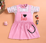 Pink dress with 'I ❤️ DAD' text