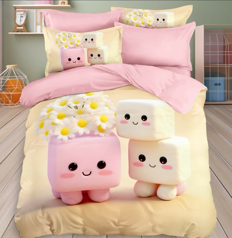 Cute cartoon-themed bedding set