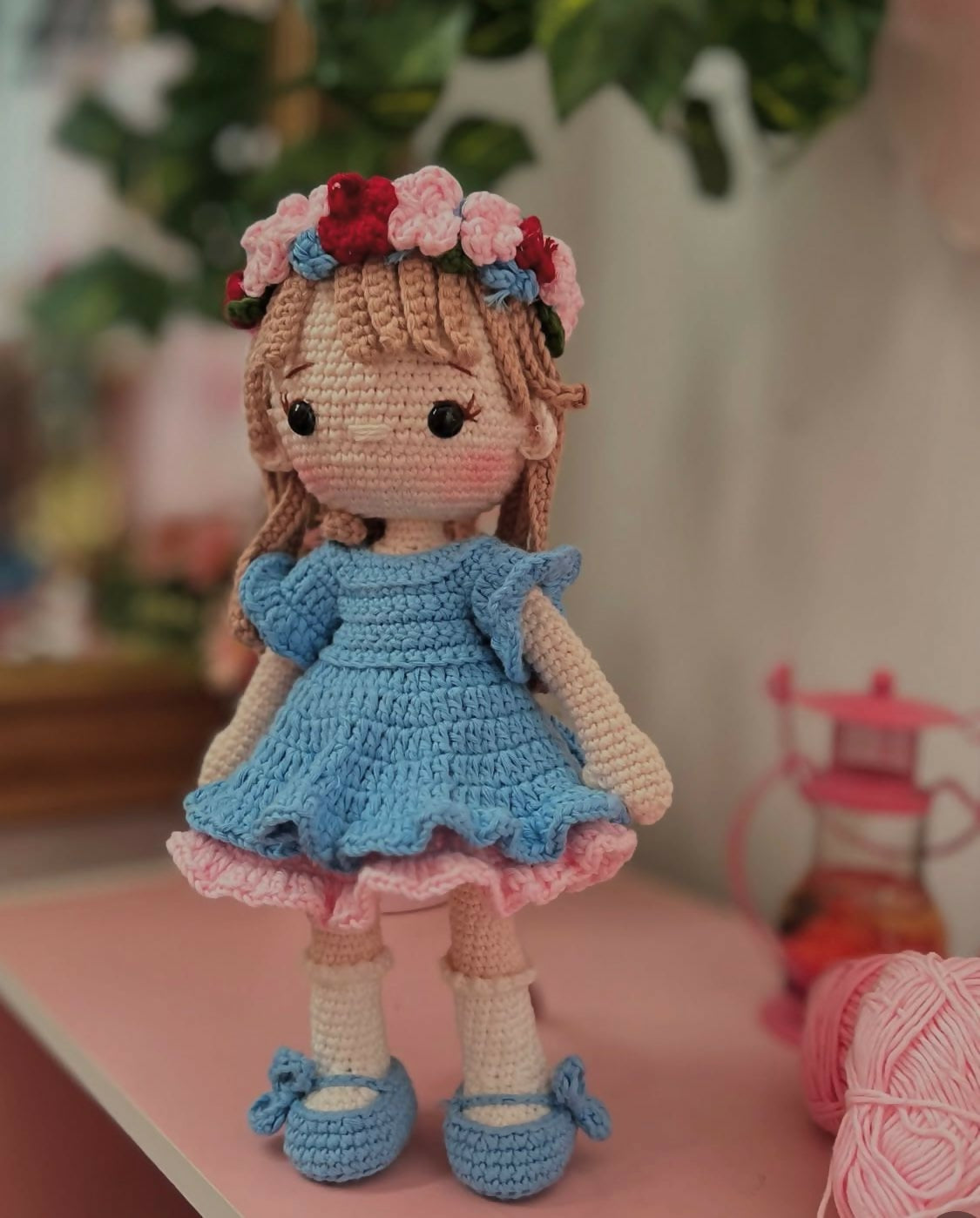 Handmade crochet doll – soft, safe, and perfect for kids or gifting.