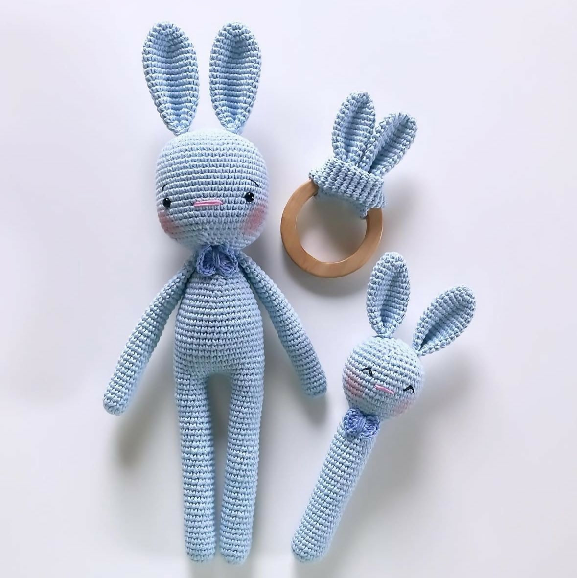 baby toy set, doll teether rattle combo, newborn toys, soft doll for baby, teething toy set