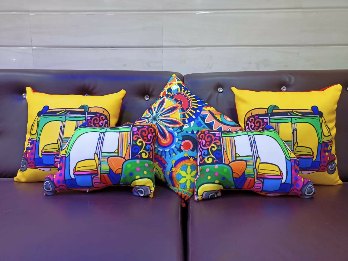 Colorful decorative pillows