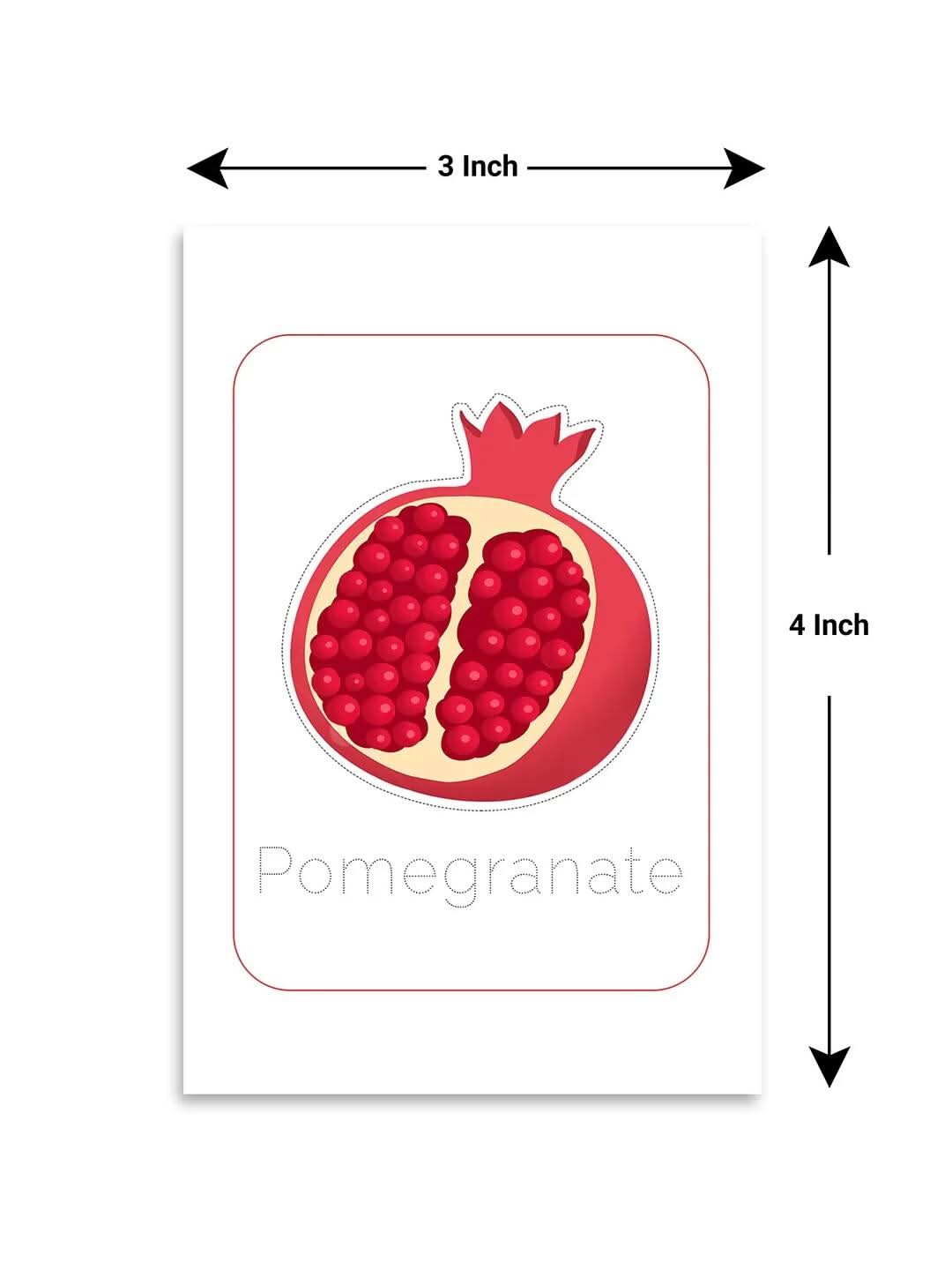 ILEARNNGROW Fruits Flash Cards for kids learning, learning, fun, facts, preschool, elementary, classroom, puzzles, flashcards, kindergarten, craft - PyaraBaby