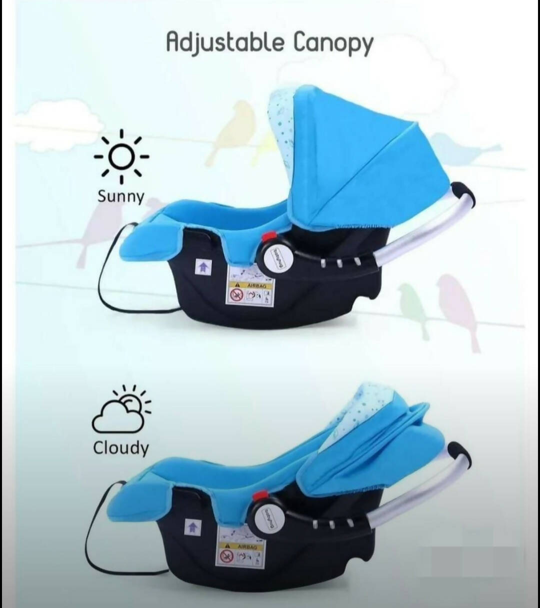 BABYHUG Onyx Car Seat Cum Carry Cot - PyaraBaby