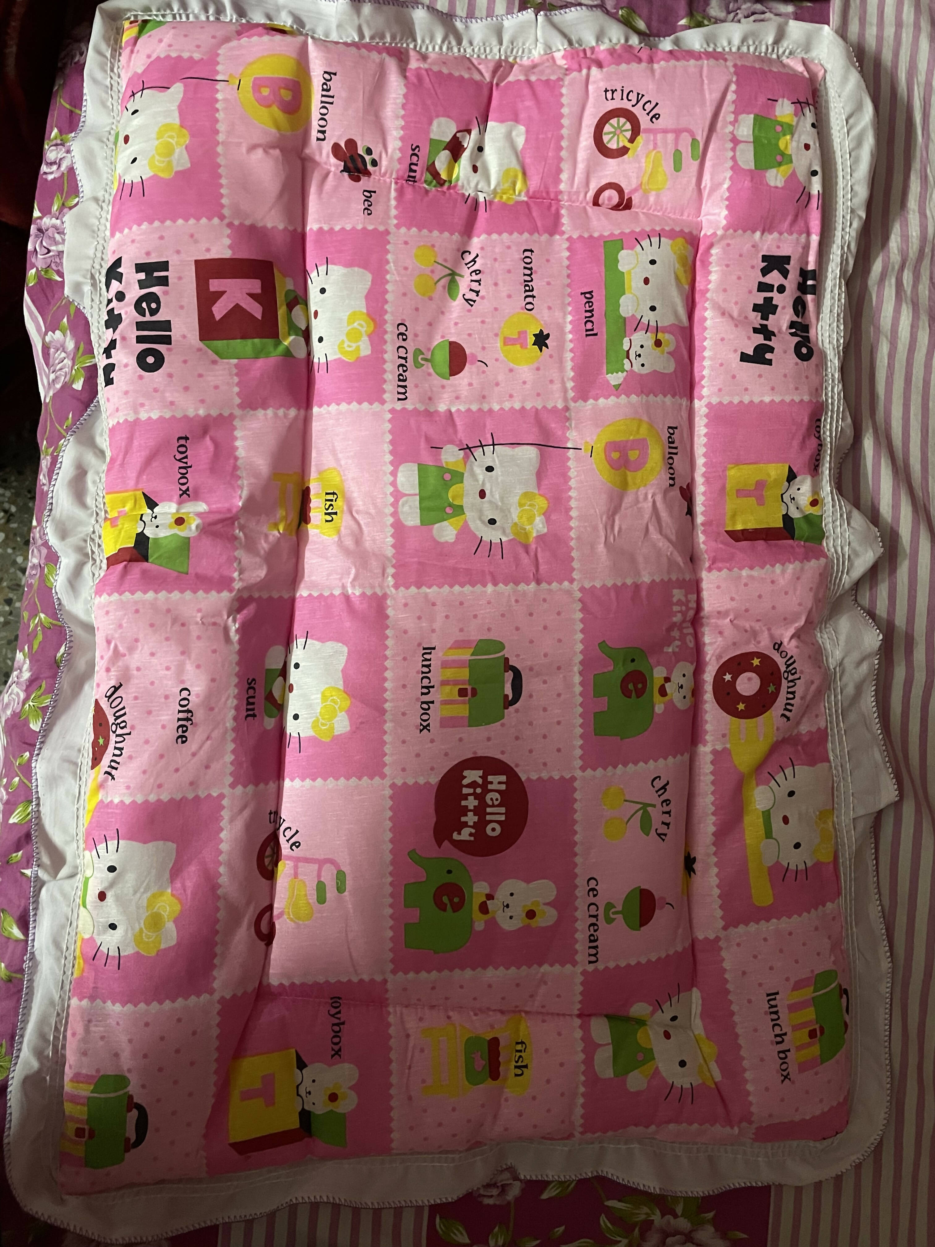 Baby Bed and Velvet Mustered Pillow Combo - PyaraBaby