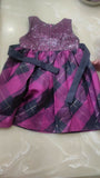 Partywear Frock/Dress - Pink and Grey - PyaraBaby