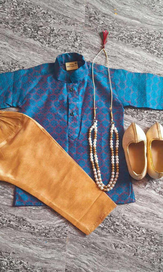 1st Birthday Kurta Pajama With Juti and Mala - PyaraBaby
