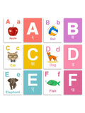 ILEARNNGROW Alphabets Flash Cards for kids learning, Educational Activities, Learning the Alphabet, Letter Identification, Early Childhood Education - PyaraBaby