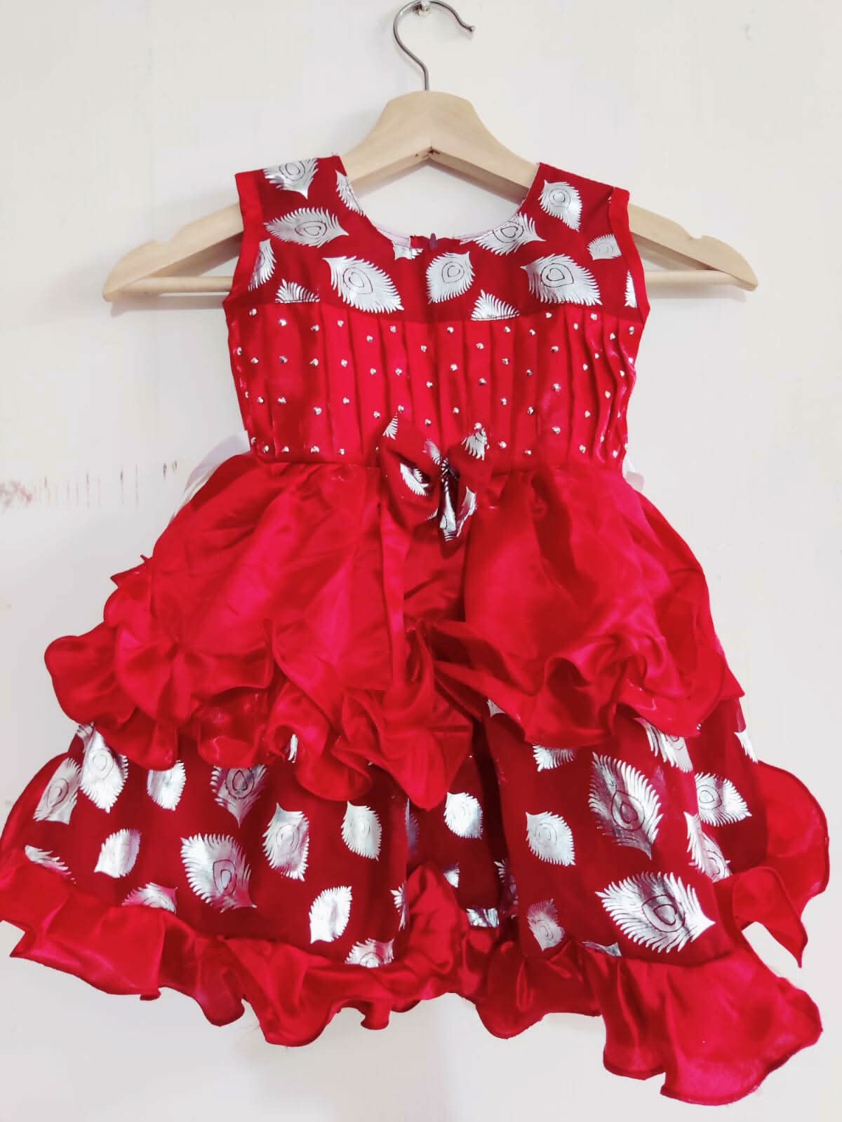 Baby Girl Maroon Frills Frock/Dress - PyaraBaby