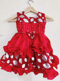 Baby Girl Maroon Frills Frock/Dress - PyaraBaby