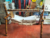 Wooden Single Dandi Cradle with Cloth - PyaraBaby