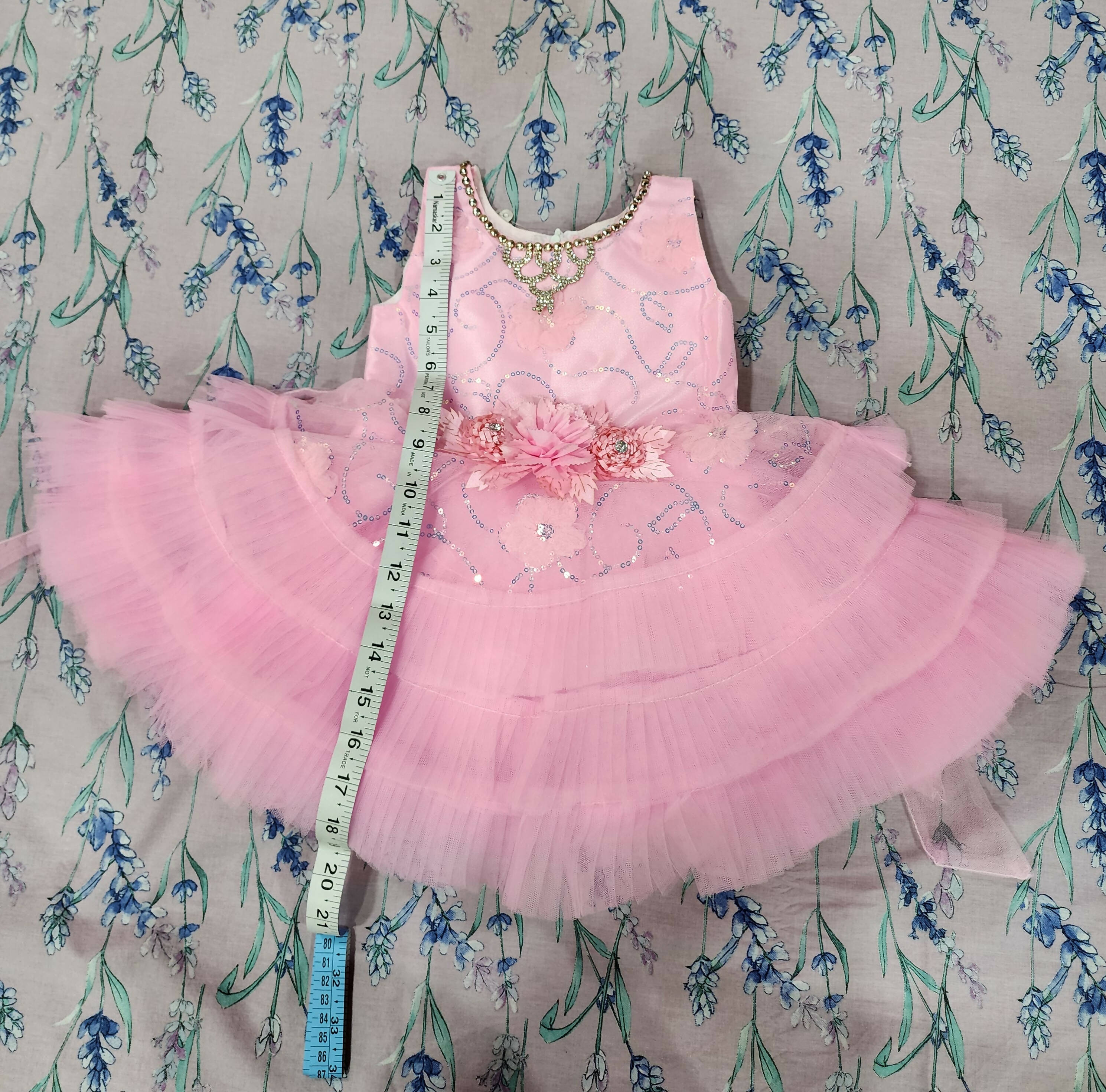 Pink princess frock - 1st Birthday Frock - PyaraBaby