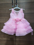 Pink princess frock - 1st Birthday Frock - PyaraBaby
