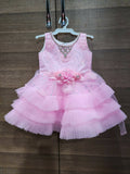 Pink princess frock - 1st Birthday Frock - PyaraBaby