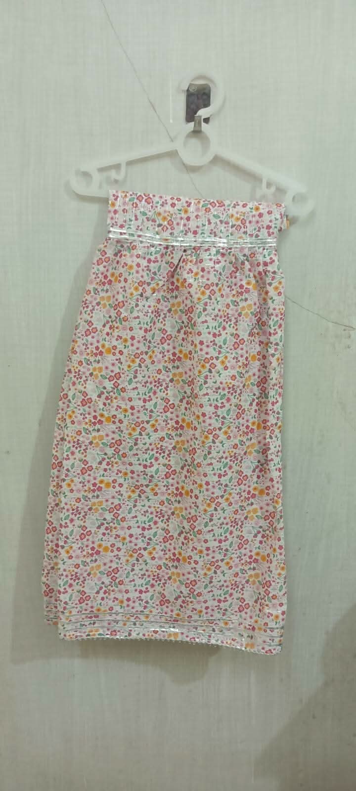 Beautiful White Color Floral Print Peplum Top and Garara with Silver Lace in the Top and Garara for Baby Girl - PyaraBaby