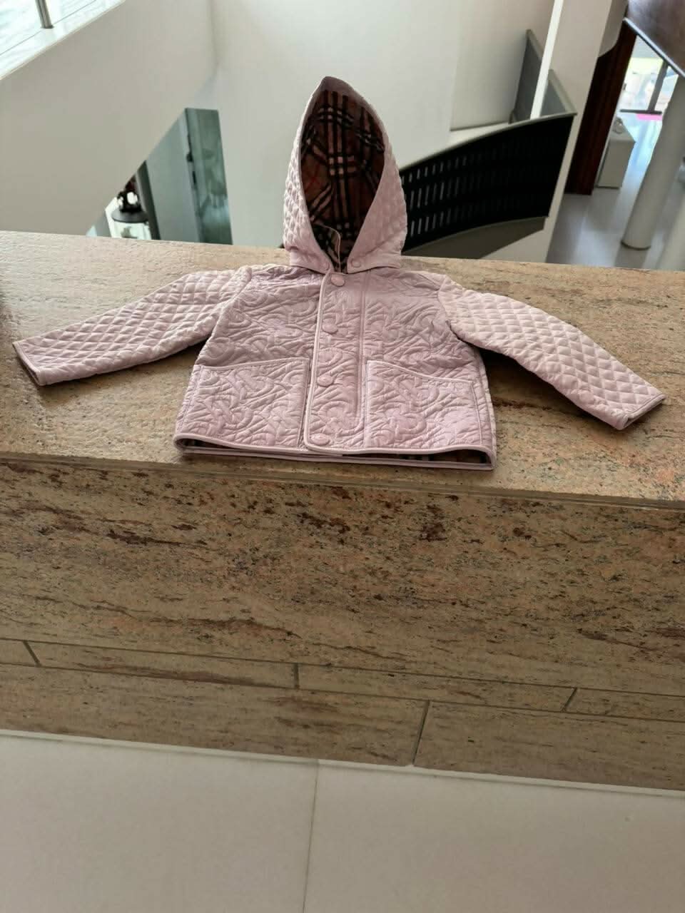 Dress your little fashionista in luxury with the Stylish Burberry Jacket with Detachable Hood - iconic style for every precious moment!