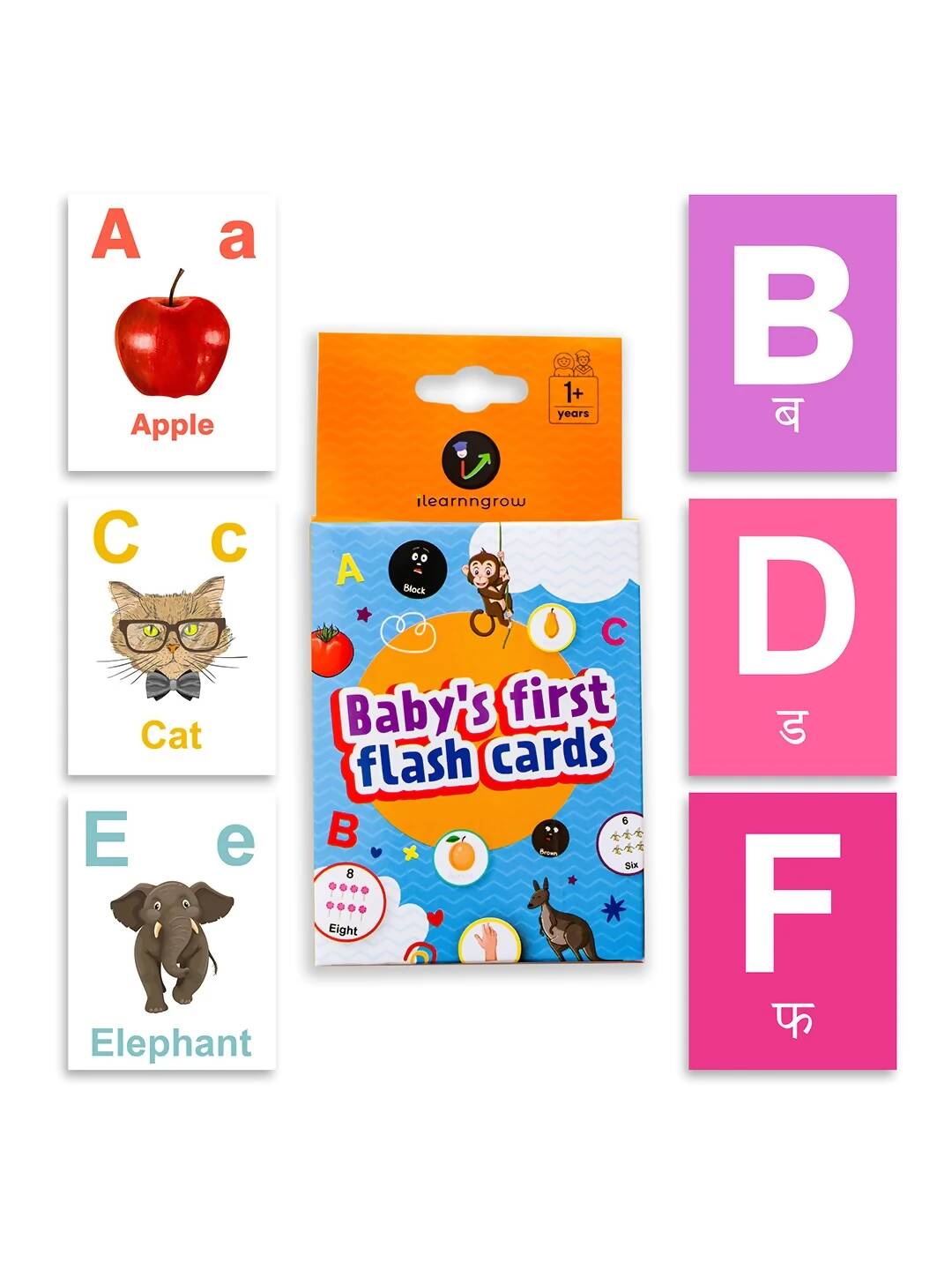 ILEARNNGROW Alphabets Flash Cards for kids learning, Educational Activities, Learning the Alphabet, Letter Identification, Early Childhood Education - PyaraBaby