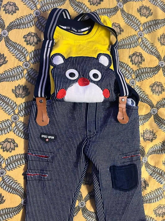 T- shirt and Jeans/Trouser with Suspenders For Baby Boy- Combo - PyaraBaby
