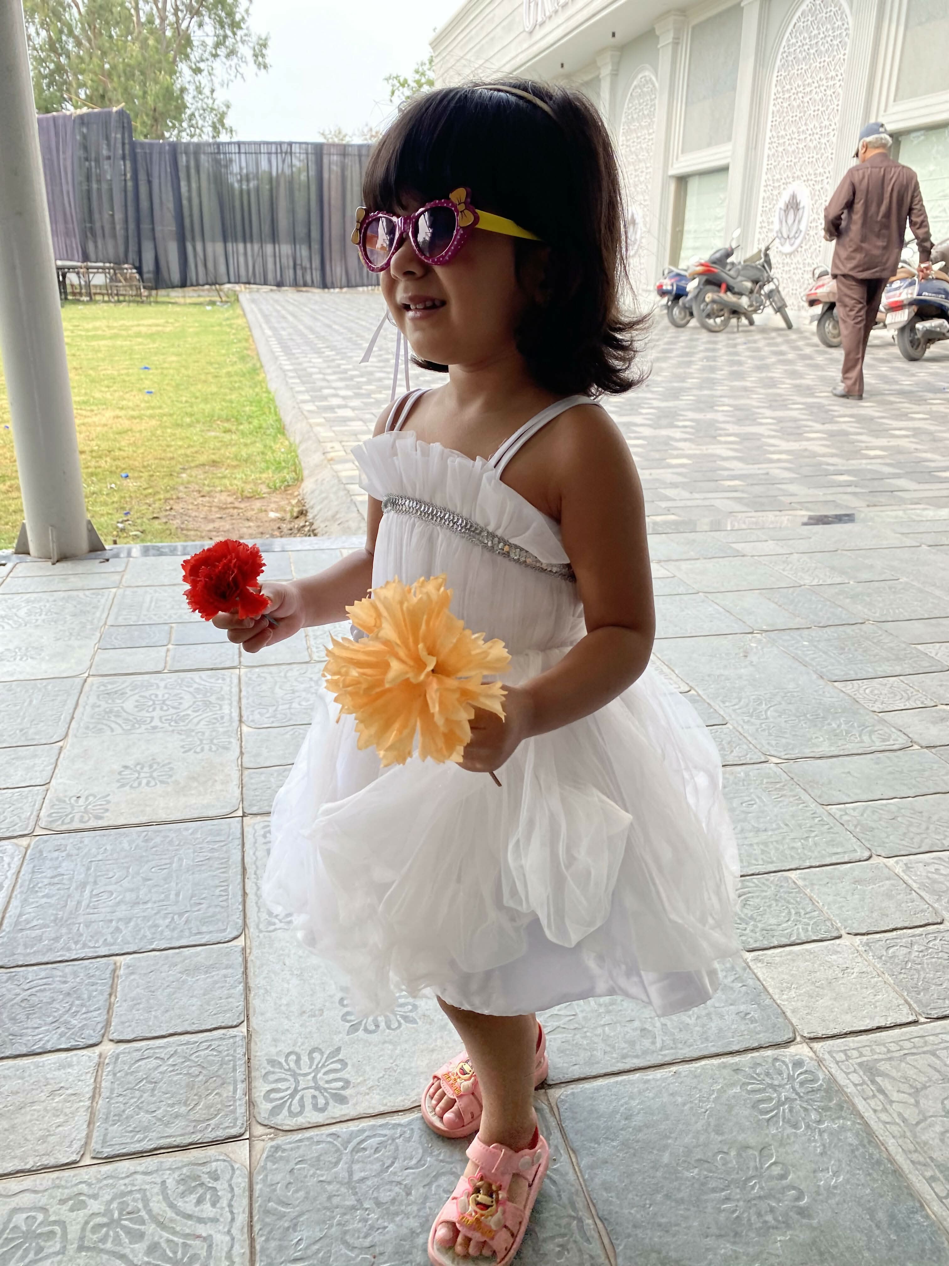 1st Birthday White Birthday Dress / Frock - PyaraBaby