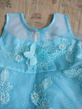 Light blue party frock, 9-12 months - PyaraBaby