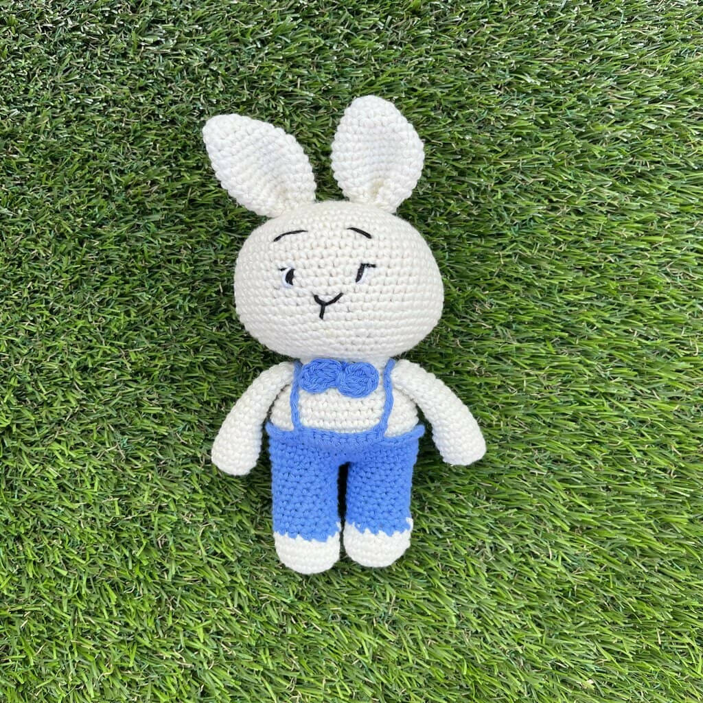 Crochet Bunny Boy - Blue - PyaraBaby