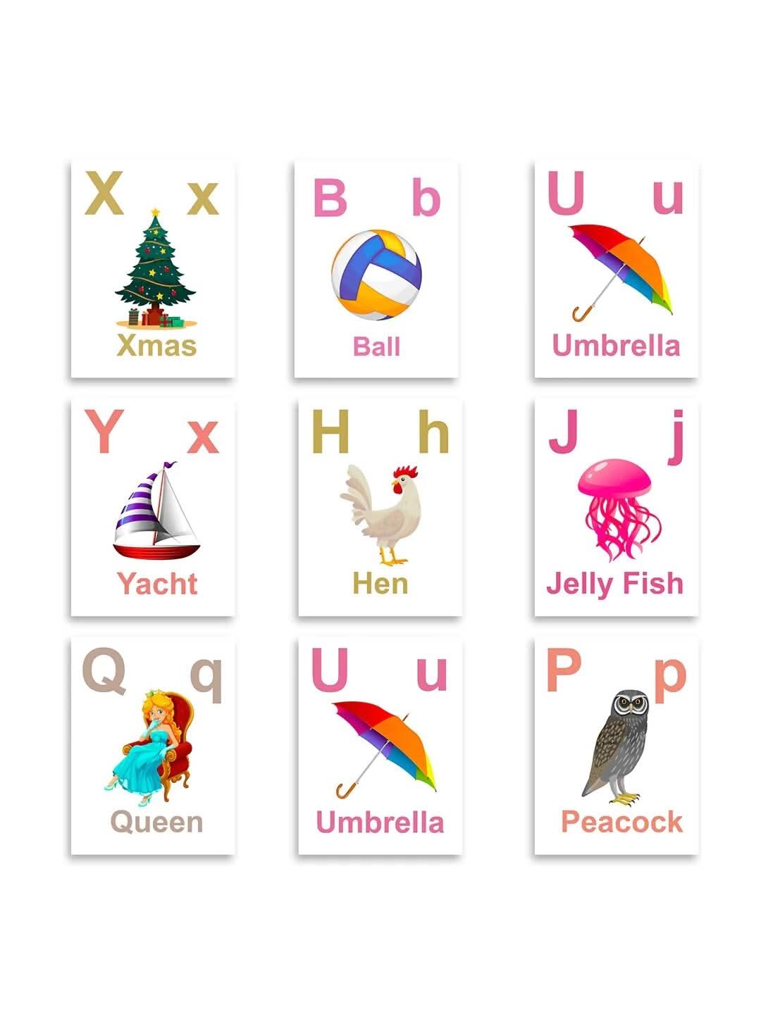 ILEARNNGROW Alphabets Flash Cards for kids learning, Educational Activities, Learning the Alphabet, Letter Identification, Early Childhood Education - PyaraBaby