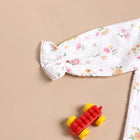 TINY TIGGY Floral 100% Cotton Baby Girl Romper with Headband Set