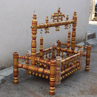Wooden Balmukut Traditional Cradle With Parna, Dimensions: 26W×40H in Inch - PyaraBaby