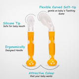 ADORE Flexi Silicone Feeding Spoon Set- Pack of 2 - PyaraBaby