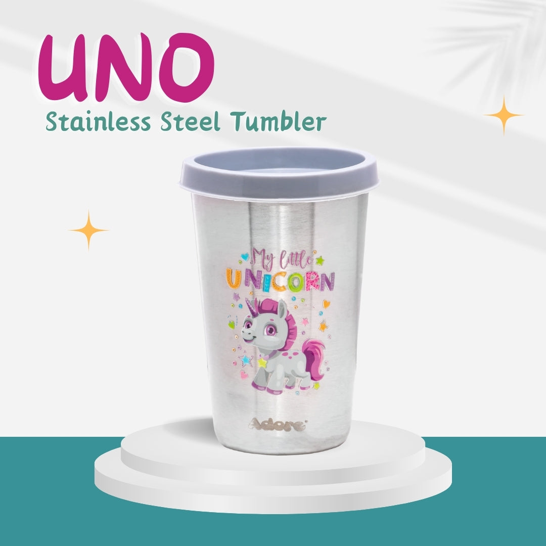 ADORE Uno Stainless Steel Tumbler with Spill Proof Lid - PyaraBaby