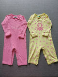 Dress your baby girl in comfort and style with the United Colors of Benetton Pack of 2 Pure Cotton Rompers – featuring charming designs, vibrant colors, and easy snap closures for everyday wear.