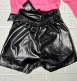 Black shiny shorts 