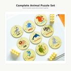 iLearnNGrow 27 Piece Round Animal Puzzle for Kids with Tin Storage Box