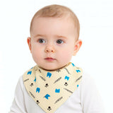 Hosiery Cotton Baby V Shape Bib | Assorted Colors | Steel Snap Button Closure