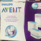 Efficient and convenient PHILIPS Avent Sterilizer for baby bottles and essentials, using natural steam to eliminate 99.9% of germs for safe, thorough sterilization.
