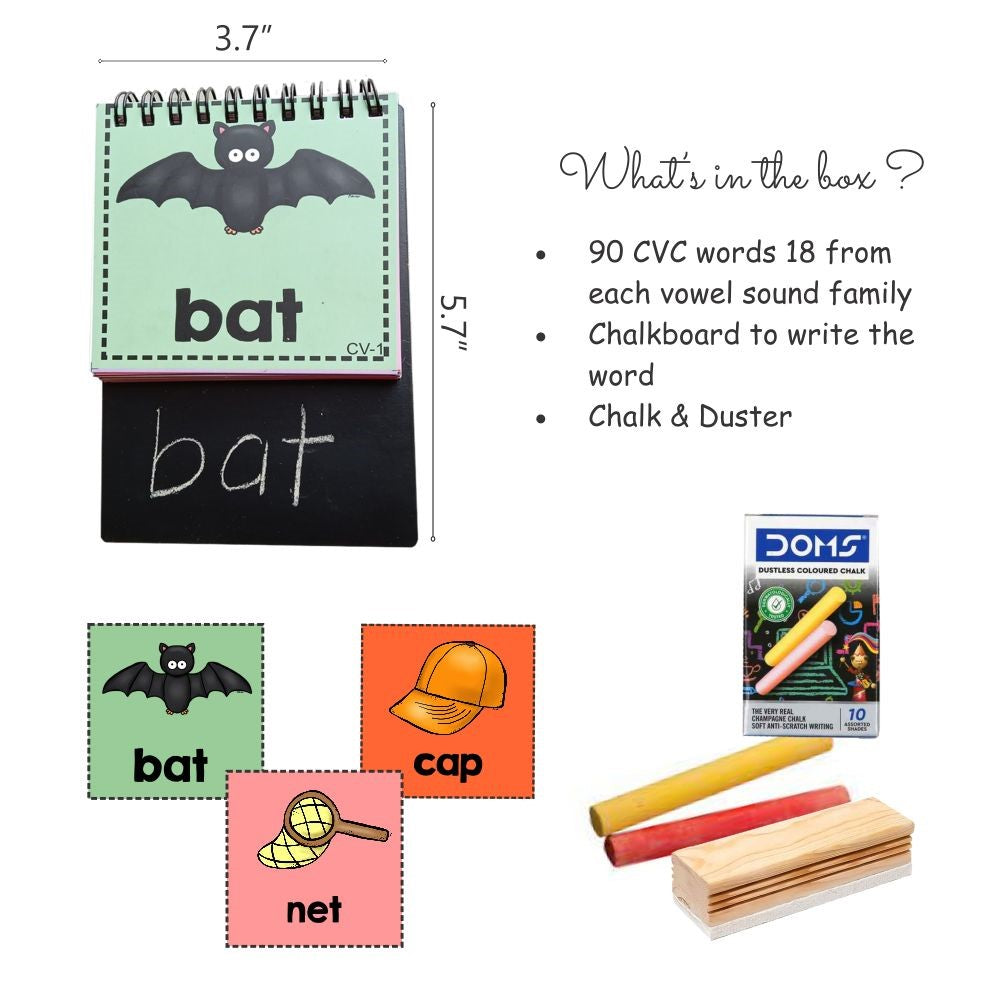 ZOOPLAY CVC Words Read and Write Flashcards
