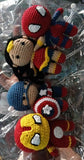 Handmade Superhero Crochet Keychains Collection