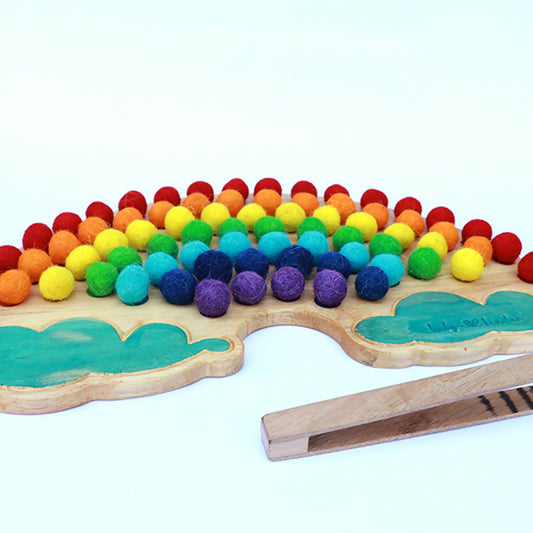 Enhance fine motor development and color recognition with the Rainbow Board – a fun, educational tool for exploring nature's most fascinating element through interactive play.