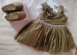 Elegant green baby party wear gown