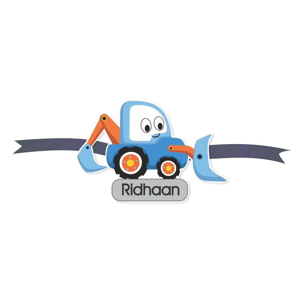 Magnetic Rakhi - Construction Blue