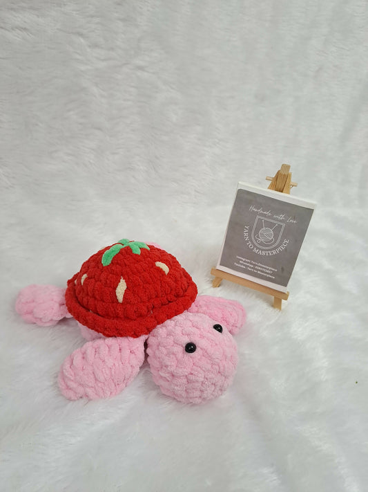 Crochet handmade Strawberry Turtle/ Crochet Tortoise soft toy