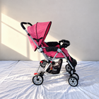 1st Step Grande Baby Stroller Rocker Pink Black Reversible Reclining Foldable B182