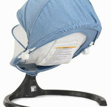 Automatic swing rocker with adjustable speed along with food tray and safety belt