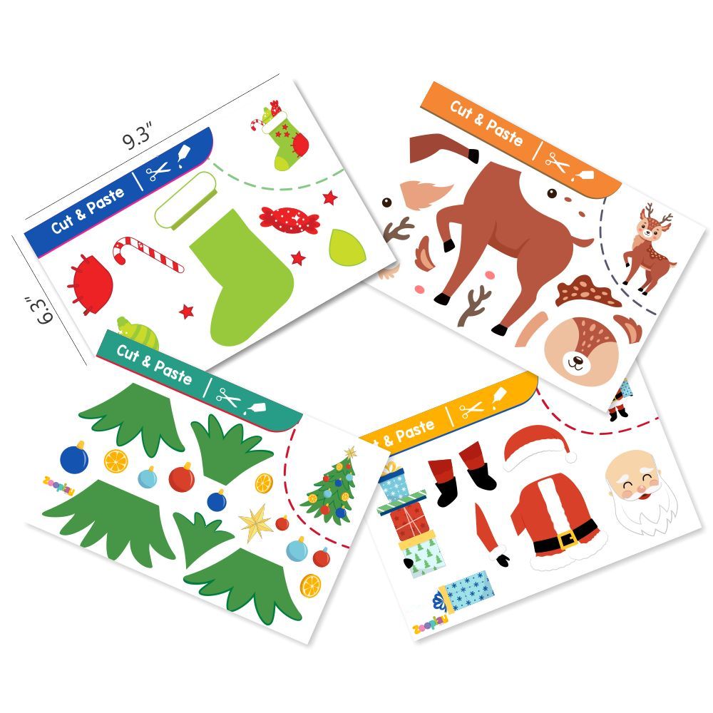 ZOOPLAY Cut & Glue Activity - Christmas