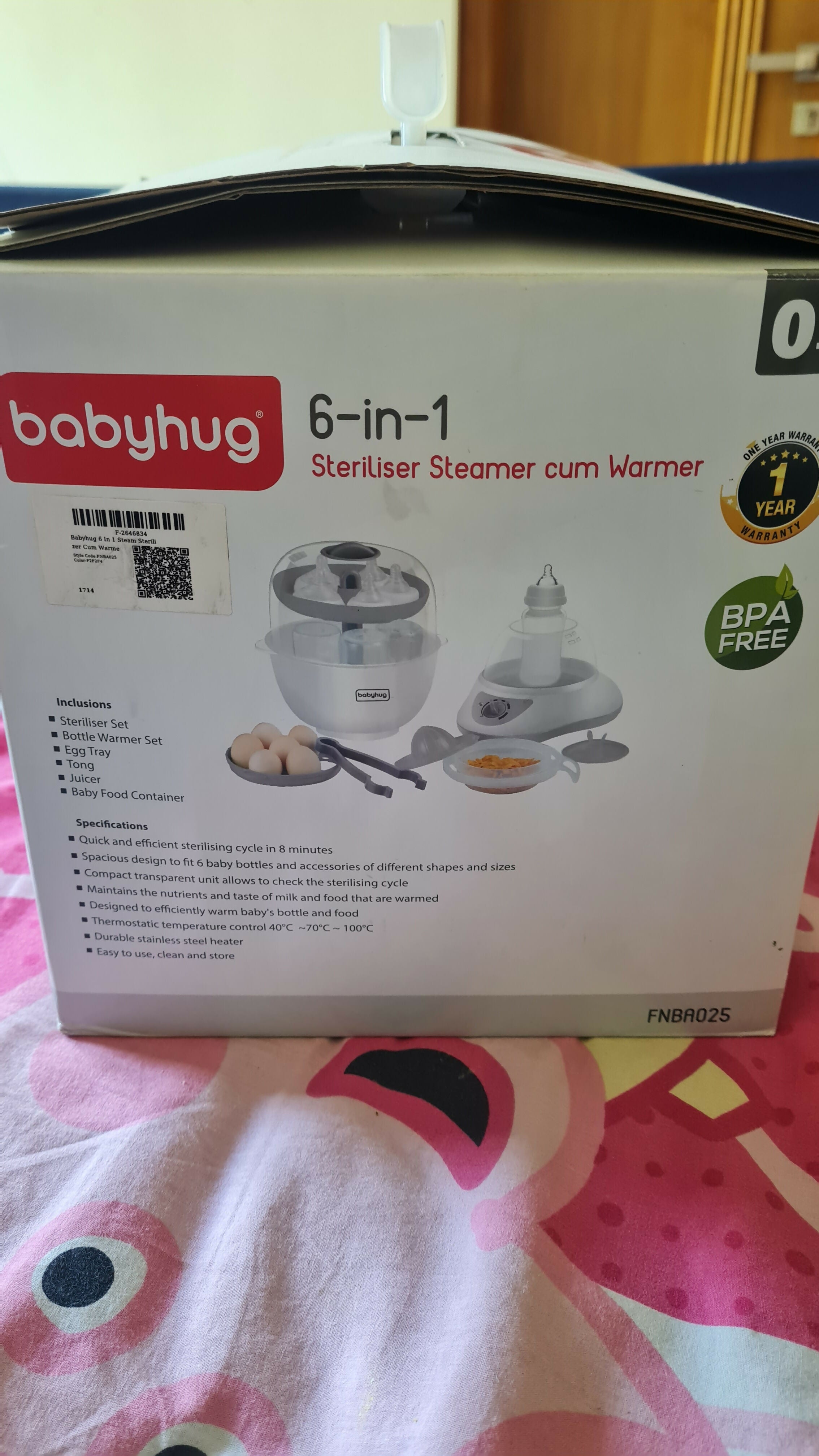 BABYHUG 6 in 1 Steriliser Steamer Cum Warmer - PyaraBaby