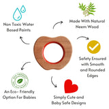 Explore shapes and soothe gums with Babycov's Cute Neem Wood Teethers - natural comfort for safe and playful chewing!